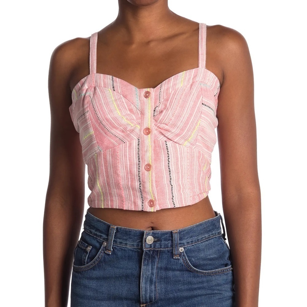 NWT Parker Katarina Sunset Stripe Crop Tank Top XS